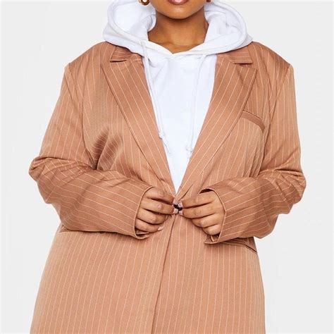Women's Brown and Tan Coat | Depop