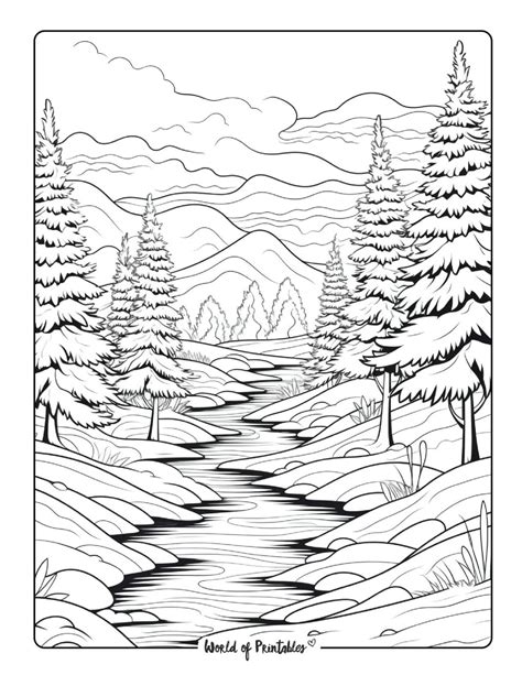 Landscape Coloring Pages - World of Printables
