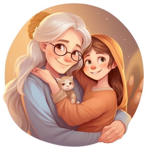 Grandmother and granddaughter (animated version) by Jeremias-R on ...