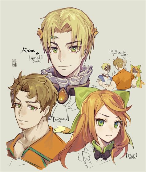 etie, alfred, and boucheron (fire emblem and 1 more) drawn by velahka ...