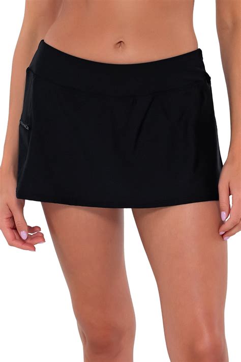 Sunsets Sporty Swim Skirt - Black - Sylvia's Sport & Resort