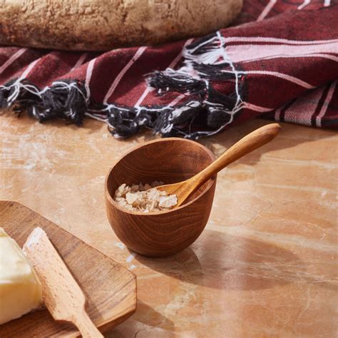 Amelie Teak Root Salt Cellar & Spoon - Hunt and Bloom