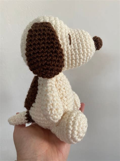 Hand Crocheted Amigurumi Snoopy Stuffed Animal - Etsy UK | Crochet ...