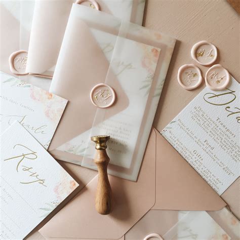 Blush Floral Wedding Invitation | Wedding invitations, Wedding ...
