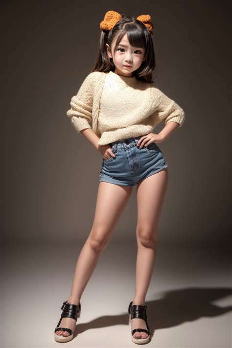 A young girl, around 11 years | image created by Suna | Tensor.Art