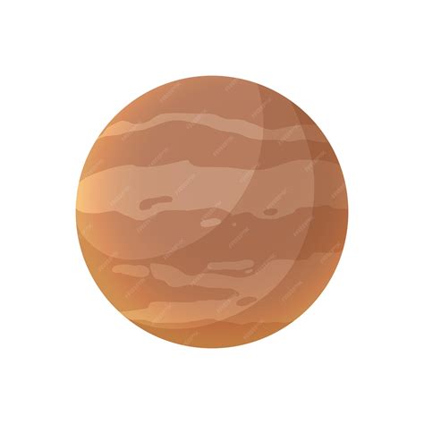 Venus planet, collection of planets of solar system, cartoon style ...