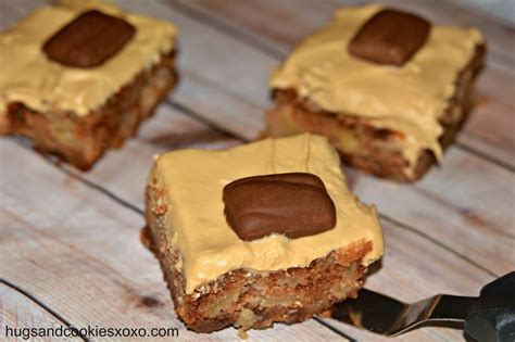 Butterfinger Apple Blondies with Salted Caramel Cream Cheese Frosting ...