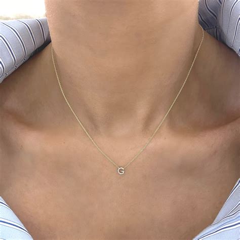 Tiny Diamond Initial Necklace - RW Fine Jewelry