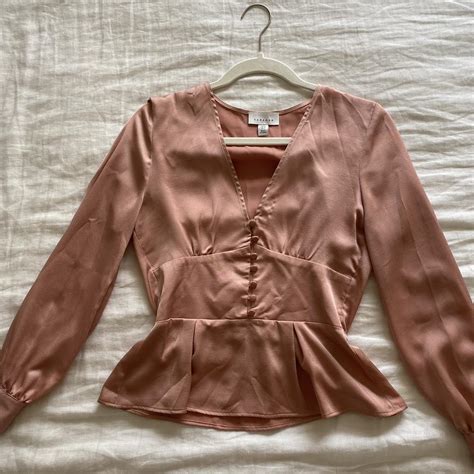 Topshop Women's Pink Blouse | Depop