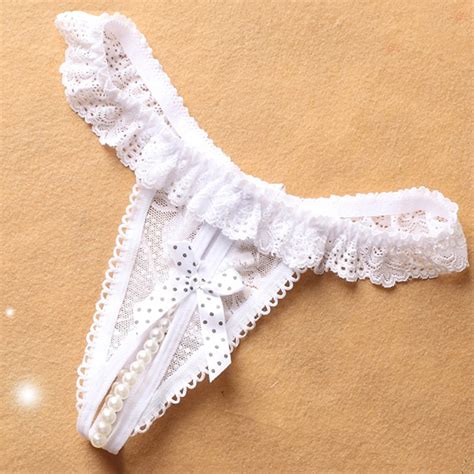 Lroveb Crotchless Panties for Women Low Rise Sexy Lace Thong with ...