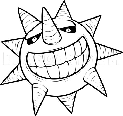 How To Draw The Soul Eater Sun, Drawing, Step by Step, by Dawn - DragoArt