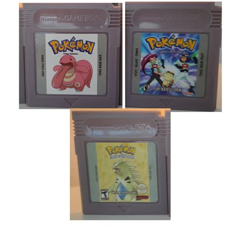 Pokemon Prism, Cock & Team Rocket Edition for Gameboy Color GBC Custom ...
