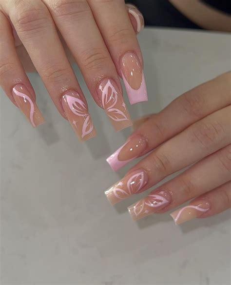 Pin by t on nail ideas in 2024 | Nail designs, Pink nails, Lilac nails