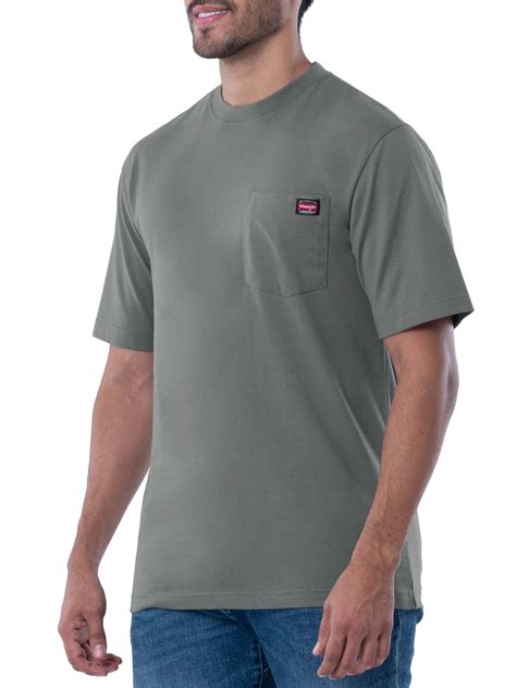 Wrangler Workwear Men's Short Sleeve Pocket T-Shirt, Sizes S-5XL and LT ...