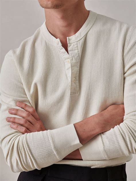 Natural Vintage Thermal Henley - Buck Mason- Modern American Classics ...