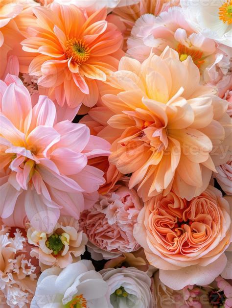 peach color flower bouquet arrangement, ai 45360084 Stock Photo at Vecteezy