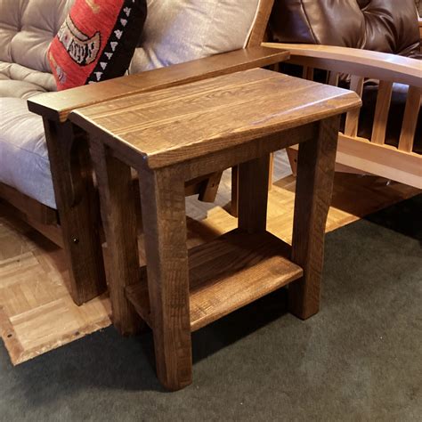 Rough Sawn Oak Rectangle End Table - Country Cottage Furniture