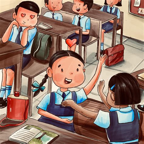 Indian school nostalgia (illustration set 1) on Behance