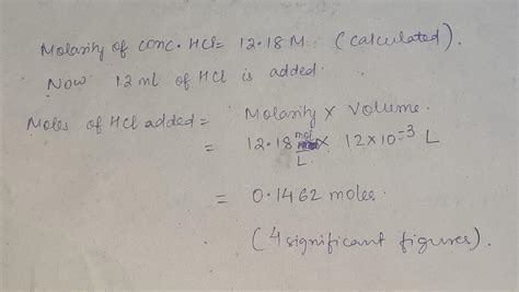 [Solved] 1. Commercial concentrated hydrochloric acid has the following ...