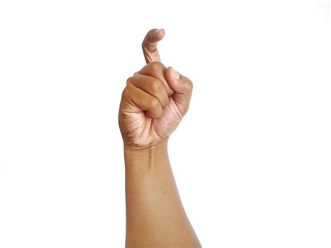 Deaf alphabet letter X by hand. Letter 'X' in sign language, isolated ...