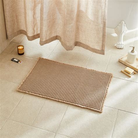 Amazon.com: TYUU Waffle Bath Mat, Boho Bathroom Rugs Non Slip Washable ...