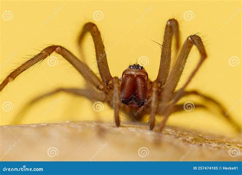 Big House Spider Tegenaria Domestica Stock Image - Image of scary ...