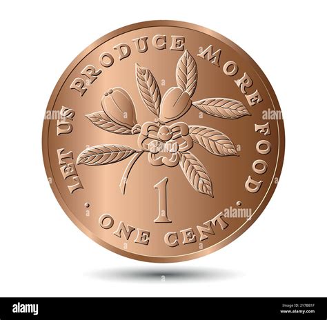 1 cent 1971 to 1974 reverse, Jamaica. Ackee fruit above value, legend ...