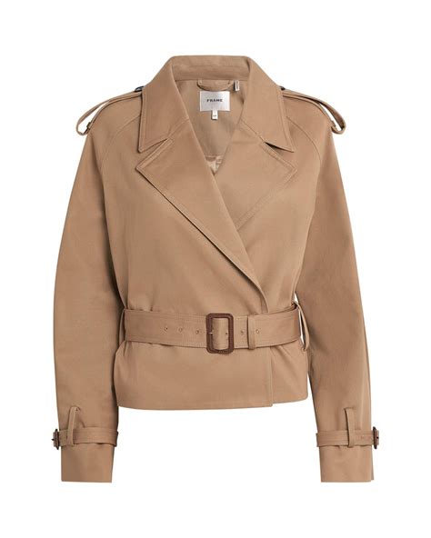 FRAME Cotton The Swing Trench Coat in Brown | Lyst