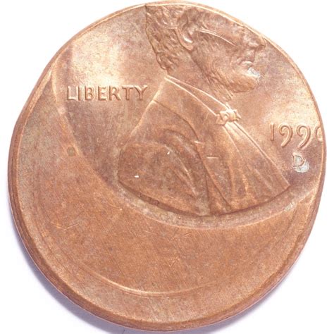 1990-D Lincoln Memorial Cent Off-Center - Numismax