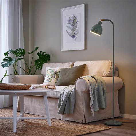 RÖDFLIK floor/reading lamp grey-green | IKEA Lietuva