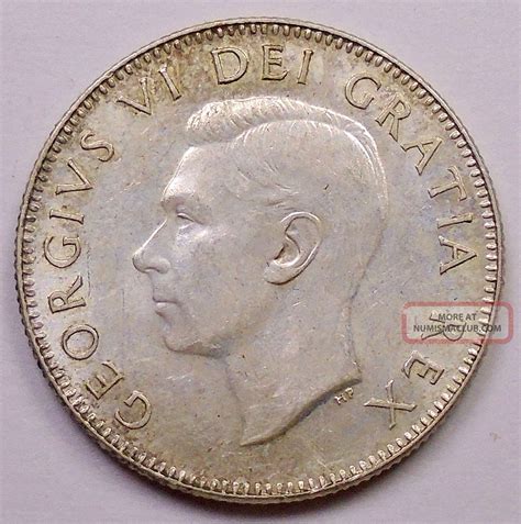 1952 Lr Twenty - Five Cents Ef Last King George Vi Silver Quarter