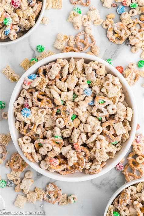White Chocolate Chex Mix Recipe - christmasonadime.com