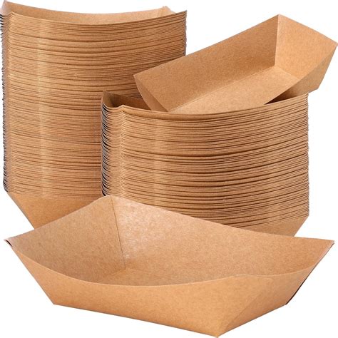 Amazon.com: 500 Pcs 5 lb Kraft Paper Food Trays Food Boats Bulk ...