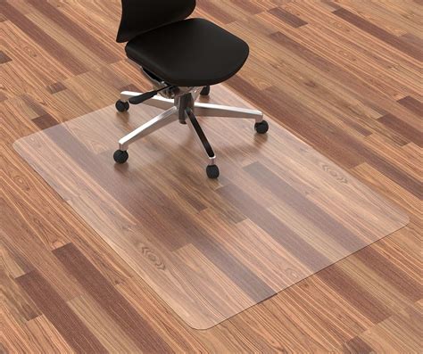 HOMEK Office Chair Mat for Hardwood Floor, 48" x 36" Clear Desk Chair ...