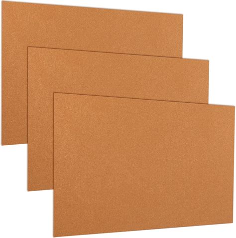 Amazon.com : Wesiti 3 Pack Cork Sheets Set, 1/4 Inch Thickness ...