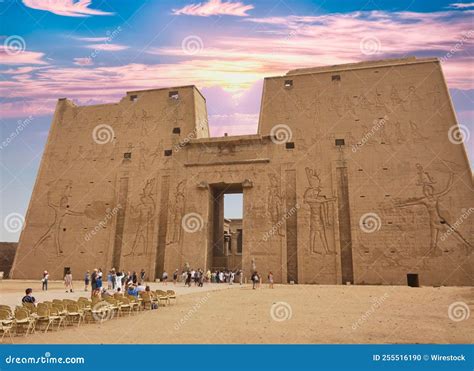 Edfu Temple in Egypt with Its Incredible Antiquities Stock Photo ...