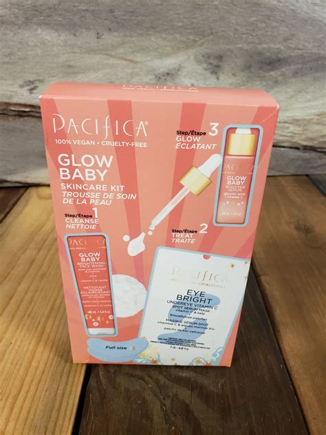 Pacifica Glow Baby Skincare Kit Brightening Wash Eye Vitamin C Booster ...