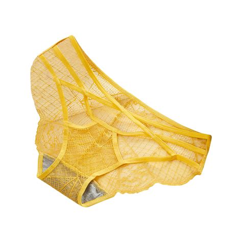 GENGING Bikini - style Underwear with Mesh and Geometric - pattern Lace ...