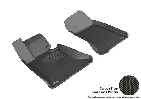 3D MAXpider L1BM05011509 Floor Mat Set; Black; Carbon Fiber Texture ...