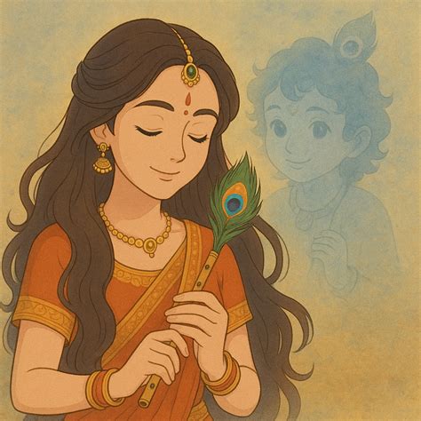Radha Krishna Ghibli Art