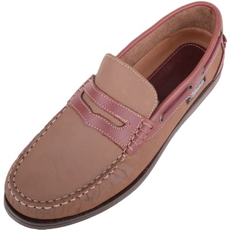 Men's Genuine Leather Summer Slip On Boat / Deck Shoes - Absolute Footwear