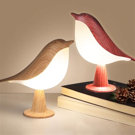 2-Pack Small Bird Table Lamp, Cordless Desk Lamp, Touch Control ...