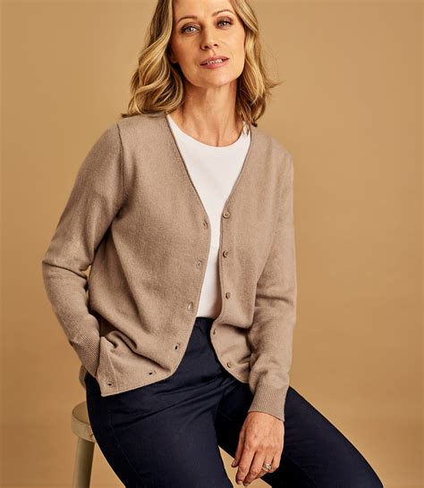 Birch | Womens Cashmere Merino Classic V Neck Cardigan | WoolOvers US