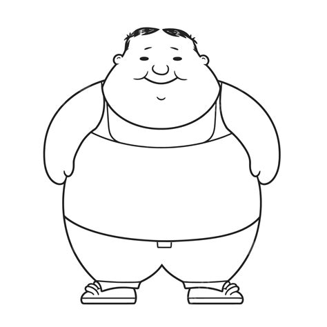 Fat Clipart Black And White
