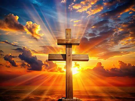 A Striking Silhouette of an Orthodox Cross at Sunset a Beautiful and ...