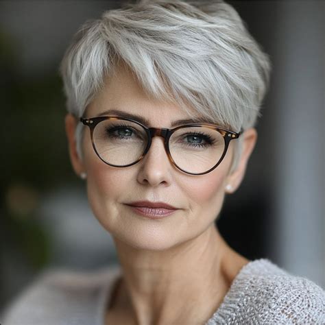 31 Short Hairstyles For Women Over 60 With Glasses | Fabbon