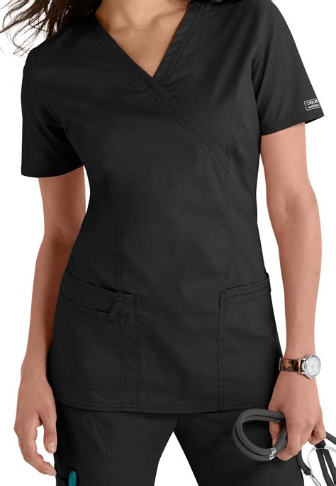 Cherokee Workwear Core Stretch Mock-Wrap Scrub Tops | Scrubs & Beyond