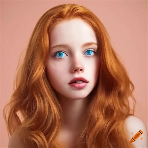Little Girl With Blue Eyes And Red Hair