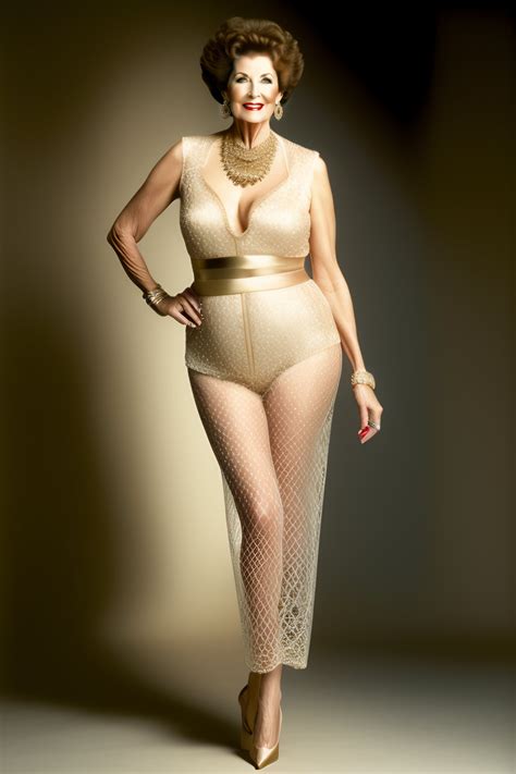 Lexica - Full body portrait of alluring middle-aged old Kay Parker ...