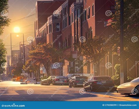 Beverly Neighborhood in Chicago, Illinois USA. Stock Illustration ...